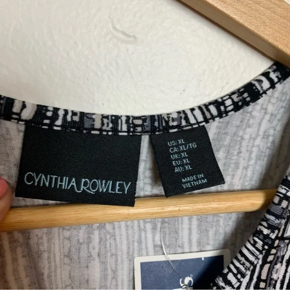 Cynthia Rowley Womens Print Tank Dress Size XL Multicolor Sleeveless Rayon Blend - Picture 5 of 5